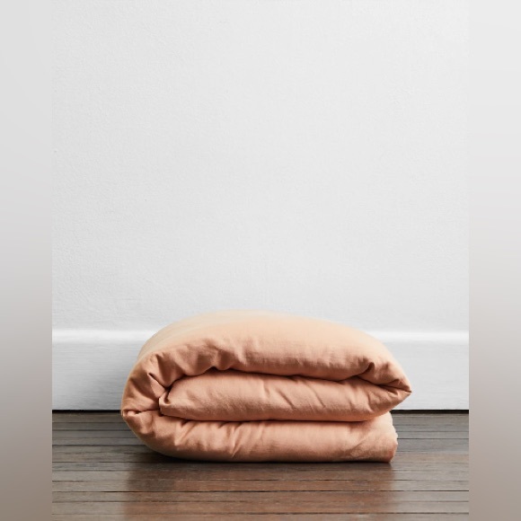 Bed Threads Terracotta 100% French Flax Linen Duvet Cover FULL/QUEEN - Picture 6 of 12